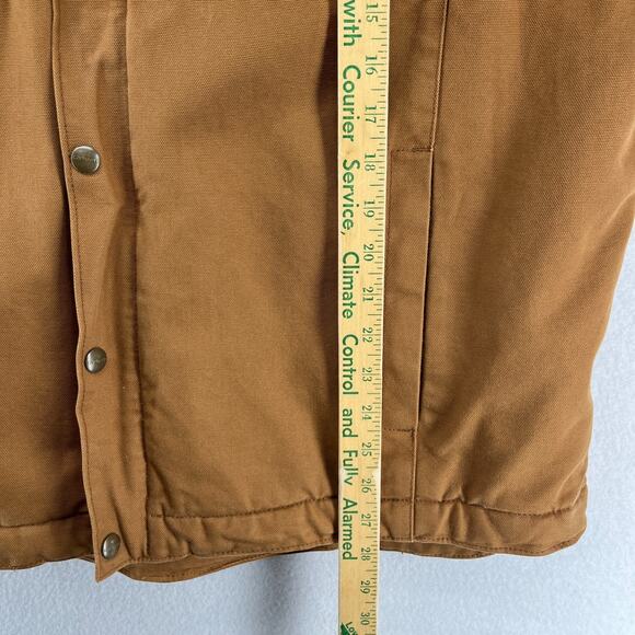 CARHARTT Jacket Mens L Washed Duck Bartlett Sherpa Lined Utility Cotton Brown - Picture 14 of 16